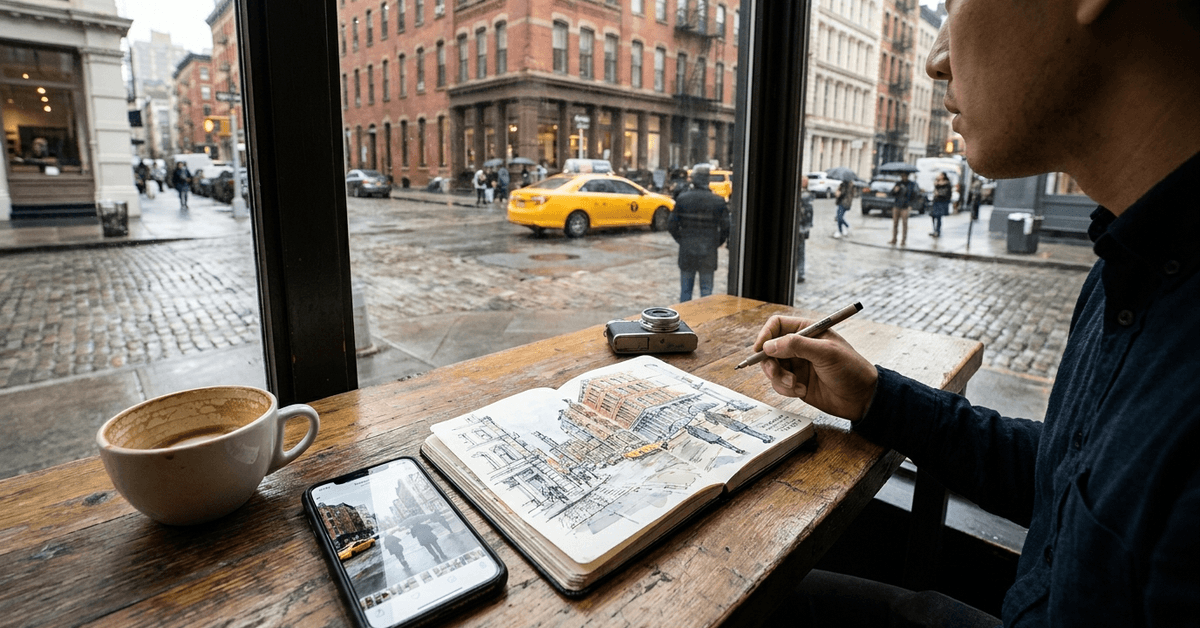 How to Document Your City Life Through a Daily Sketch or Photo Journal